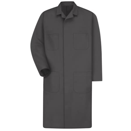 Red Kap Unisex Mns Charcoal Shop Coat, Cotton/Polyester, Snap, Charcoal, L KT30CH RG 44