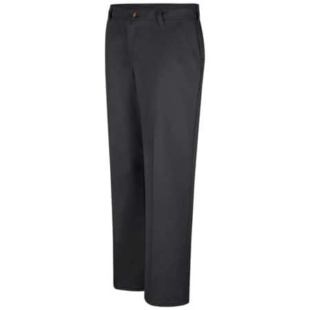 Red Kap Women's Wns Plain Front Cotton Casual Pant, 16, Black, Cotton PC45BK 16 28