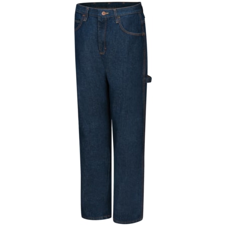 Red Kap Men's Mens Dungaree Jean, 40 in, Indigo, Cotton PD80PW 40 30