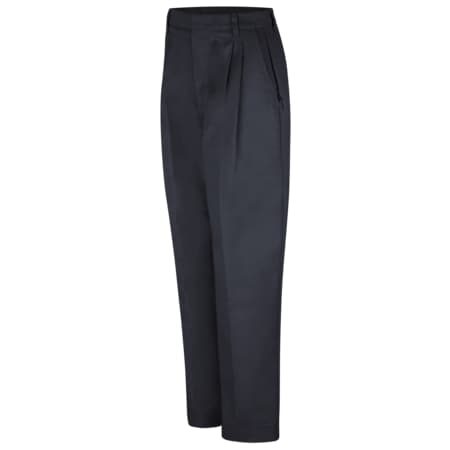 Red Kap Women's Women's Pleated Twill Slacks, 20, Black, Cotton/Polyester PT39BK 20 32