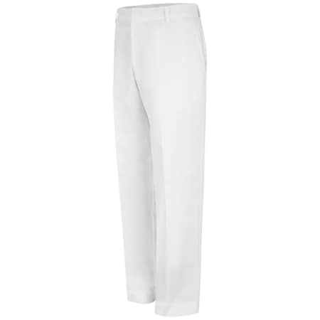 Red Kap Men's Durakap Pant, 33 in, White, 35% Cotton, 65% Polyester PT56WH 33 34