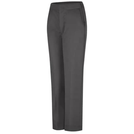Red Kap Women's Women's Half Elastic Pant, 10, Charcoal, Cotton/Polyester PT59CH 10 28