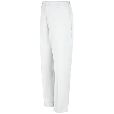 Red Kap Men's Mens Side Elastic Pant, 32, White, Cotton/Polyester PT60WH 32 34