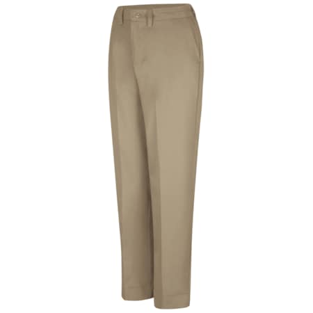 Red Kap Women's Womens Pant W/Side Elastic, 12, Khaki, Cotton/Polyester PT61KH 12 28