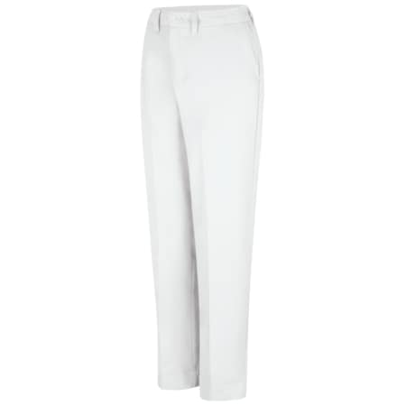 Red Kap Women's Womens Pant W/Side Elastic, 18, White, Cotton/Polyester PT61WH 18 32
