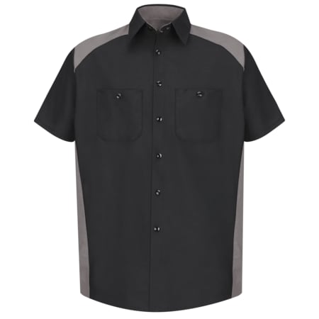 Red Kap Mns Ss Motorsports Shirt, M SP28BG SSLM