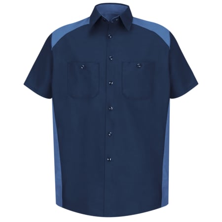 Red Kap Mns Ss Motorsports Shirt - Nv/Pb, 3XL SP28NP SSL3XL