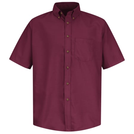 Red Kap Men's Mns Ss Button Down Poplin Shirt, By, 3XL, Cotton/Polyester, Button Fronts, 1 Pocket(s), 3XL SP80BY SS 3XL