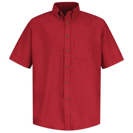 Red Kap Mns Ss Button Down Poplin Shirt-Rd, 3XL SP80RD SS 3XL