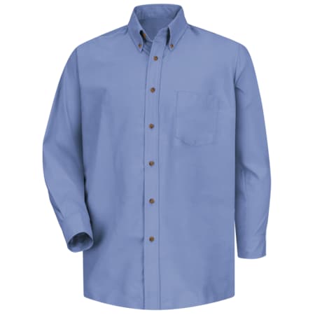 Red Kap Men's Mns Ls Button Down Poplin Shirt-Lb, XL, Cotton/Polyester, Button Fronts, 1 Pocket(s), XL SP90LB XL 367