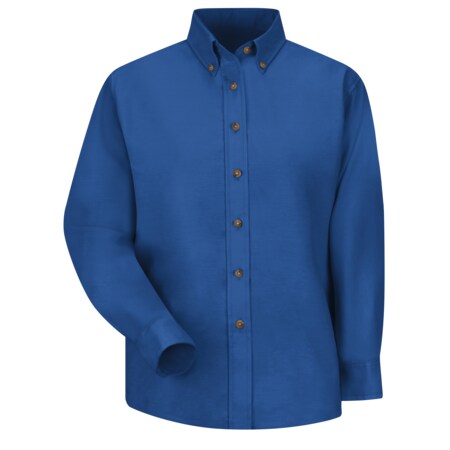 Red Kap Women's Long Sleeve Work Shirt, Cotton/Polyester, Button Fronts, 0 Pocket(s), Blue, XS SP91RB RG 4