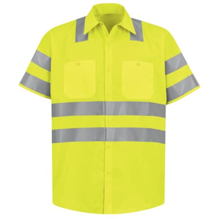 Red Kap Ss Hi-Viz Workshirt - Ansi Class 3, XL SS24AB SSLXL