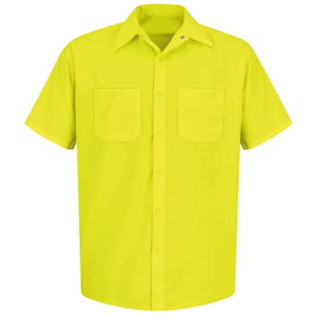Red Kap Ss Hi-Vis Yellow Workshirt, M SS24YE SS M
