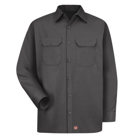 Red Kap Men's Mens Ls Twill 65/35 Work Shirt-Ch, 3XL, Cotton/Polyester, Button Fronts, 2 Pocket(s), Charcoal ST52CH RG 3XL