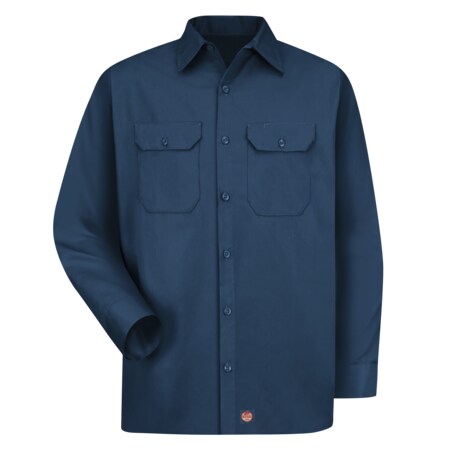Red Kap Men's 5M56Snv Mns Navy Twill Wkshirt, XL, Cotton/Polyester, Button Fronts, 2 Pocket(s), Navy, XL ST52NV LN XL