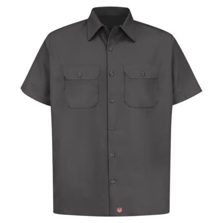 Red Kap Men's Mens Ss Twill 65/35 Work Shirt-Ch, XL, Cotton/Polyester, Button Fronts, 2 Pocket(s), Charcoal ST62CH SS XL