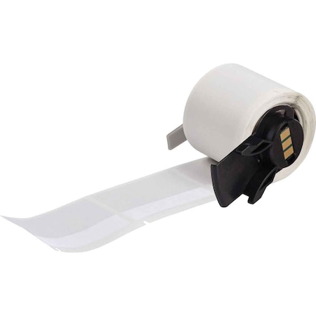 Brady Pre-CutLabelStockRoll, White/Clear, Matte M6-76-461