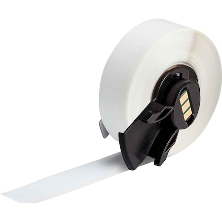 Brady ContinuousLabelStock, White, Gloss, 1/2inW M6C-500-422