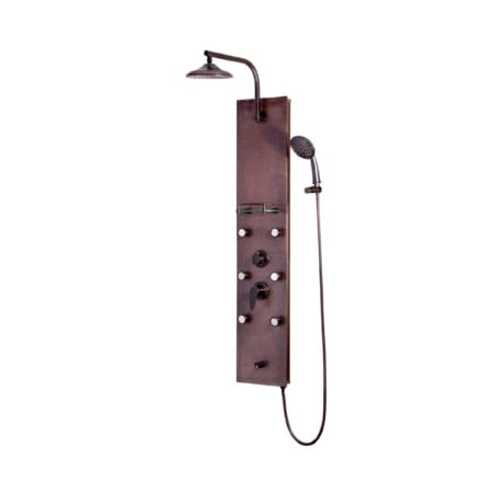 Pulse Showerspas Hammered Copper Orb Shower Panel-Sedona Showerspa 1041