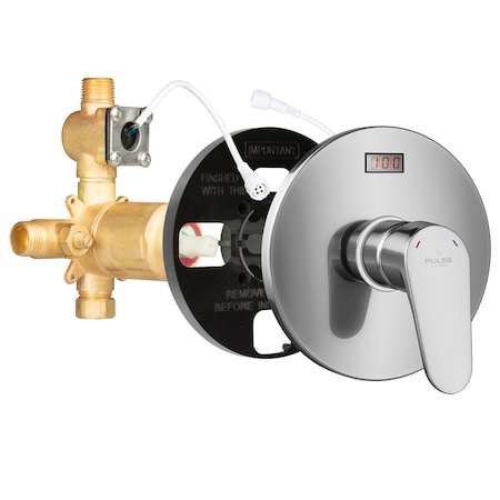 Pulse Showerspas Led Trutemp Pressure Balance Valve W/Chrome Trim Kit, Finish: Chrome 3002-RIV-PB-CH