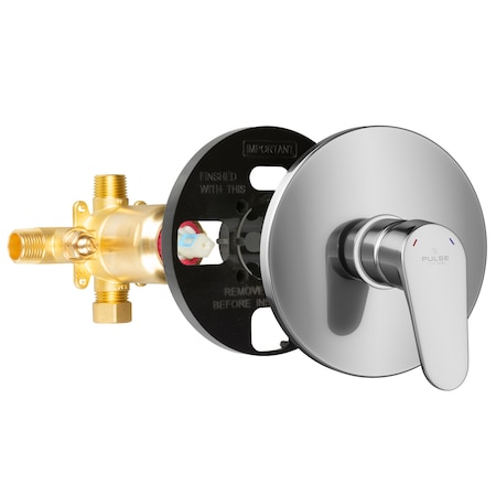 Pulse Showerspas Trutemp Pressure Balance Valve W/Chrome Trim Kit 3001-RIV-PB-CH
