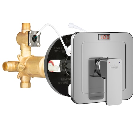 Pulse Showerspas Led Trutemp Pressure Balance Valve W/Chrome Trim Kit 3004-RIV-PB-CH