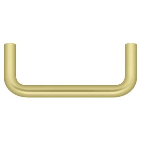 Deltana Wire Pull, 3" Bright Brass PW300U3