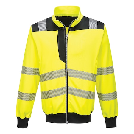 Portwest PW3 Hi-Vis Sweatshirt, Class 3, Type R, 100% Polyester, Yellow/Black, XL PW370