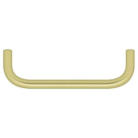 Deltana Wire Pull, 4" Bright Brass PW400U3
