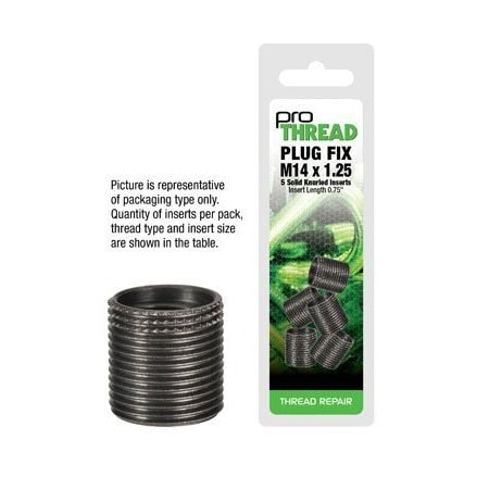 Pro Thread Spark Plug Thread Inserts, 1.25x1/2", PK5 3599-14125X1/2P