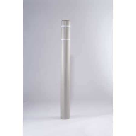 Post Guard Post Sleeve, 7" Dia, 52" H, Grey/White CL1386W
