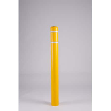 Post Guard Post Sleeve, 4.5" Dia, 52" H, Yellow/Whi CL1385F ASSY
