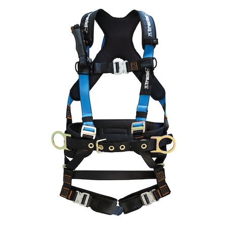 Tractel Elastrac Full Body Harness, Industrial Fall Arrest, Belt, XL Size FMT95XL