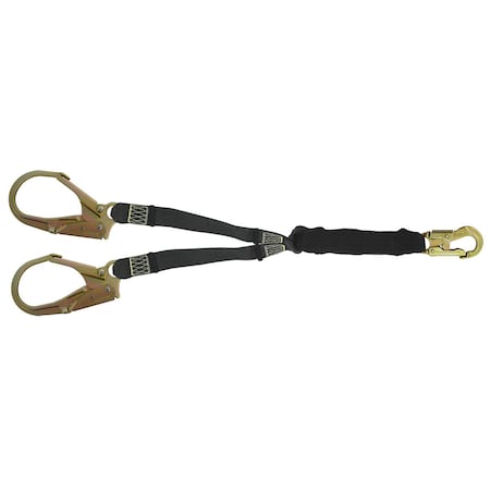 Tractel Tracpac Kevlar Web Lanyard, 6 ft. Length, 2 Leg(s), 310 lbs., one person Weight Capacity C0K26H