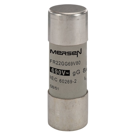 Mersen Midget Fuse, 80A, 690V AC, 120kA Q217180
