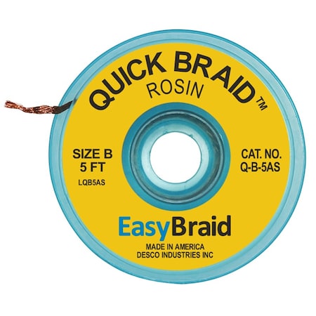 Easybraid DESOLDERING BRAID, QUICK BRAID .05, PK25 Q-B-5AS