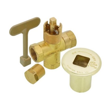 Quarter Ball Universal Gas Log Lighter Valve QB-LLPB