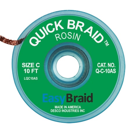 Easybraid DESOLDERING BRAID, QUICK BRAID .07, PK25 Q-C-10AS