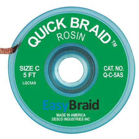 Easybraid DESOLDERING BRAID, QUICK BRAID .07, PK25 Q-C-5AS