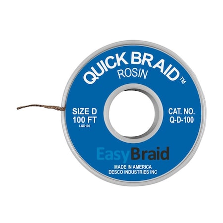 Easybraid DESOLDERING BRAID, QUICK BRAID .100" X 1 Q-D-100