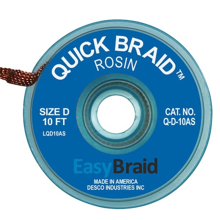 Easybraid DESOLDERING BRAID, QUICK BRAID .10, PK25 Q-D-10AS