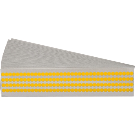 Brady Quik-Dot Markers Vinyl 0.250 in Di, PK 25 QD-25-YL-PK