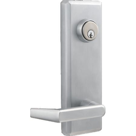 Dormakaba QET160 Exit Trim, Keyed Sierra Lever, Satin Chrome QET160E626LC