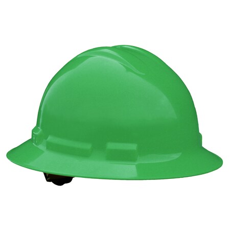 Radians Full Brim Hard Hat, Type 1, Class E, Pinlock (4-Point), Green QHP4-GREEN