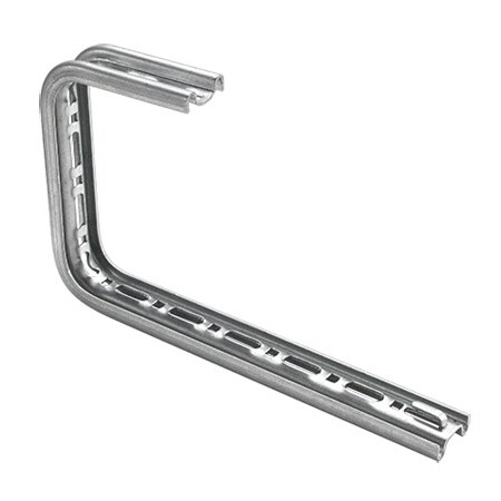 Nvent Hoffman C-Bracket, 8.00x1.00x4.00, Lt Gray, Steel QTPCB4