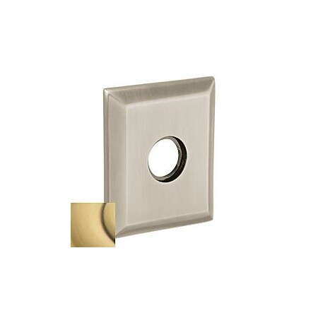 Baldwin Passage Rosettes Satin Brass with Brown R033.060.PS