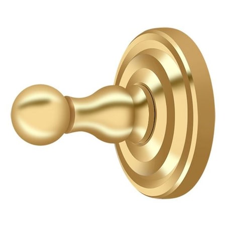 Deltana Single Robe Hook, R-Series Lifetime Brass R2009-CR003