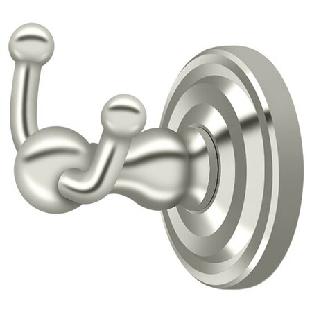 Deltana Double Robe Hook, R-Series Bright Nickel R2010-U14