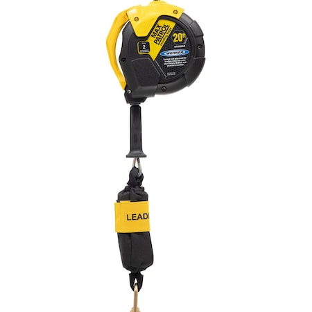 Werner Max Patrol Self-Retracting Lifeline, Swivel Snap Hook, Steel, 1 Leg(s), 400 lb Weight Capacity R410030LE