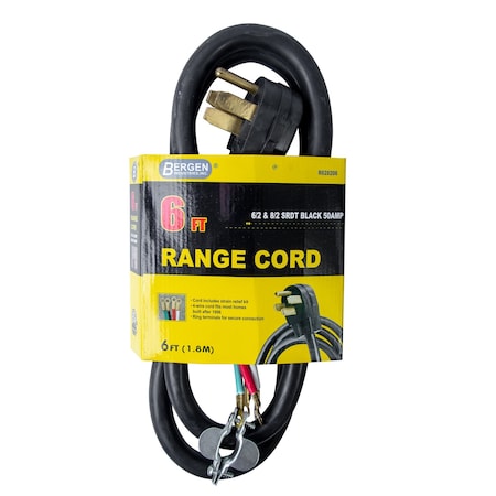 Bergen Industries Appliance Power Cord 6FT.4-Wire Oven Ra R628206